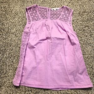 Sleeveless Purple Lace Top